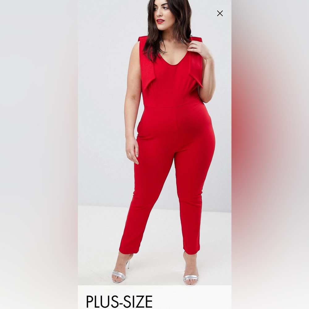 NWT ASOS Plus Red Bow Bodysuit